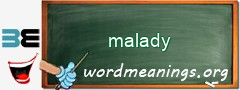 WordMeaning blackboard for malady